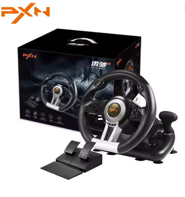 Volante de Carreras PXN con Pedales y Palanca de Cambios