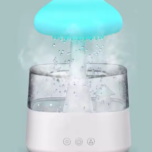 Humidificador y Lámpara Nocturna "Nube de Lluvia" Recargable
